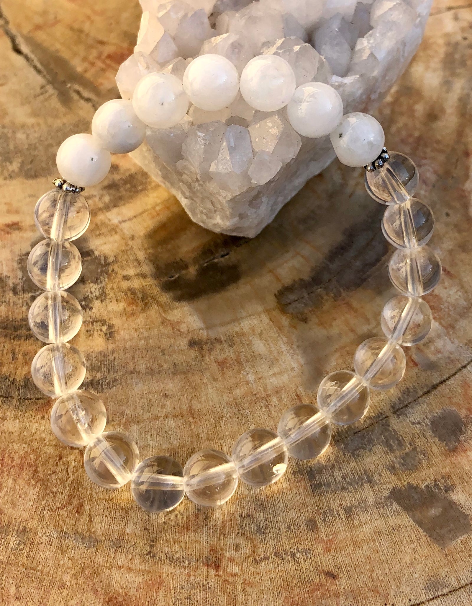 Buy Peach MOONSTONE Crystal Bracelet Round Beads Beaded Bracelet, Handmade  Jewelry, Healing Crystal Bracelet, E0587 Online in India - Etsy